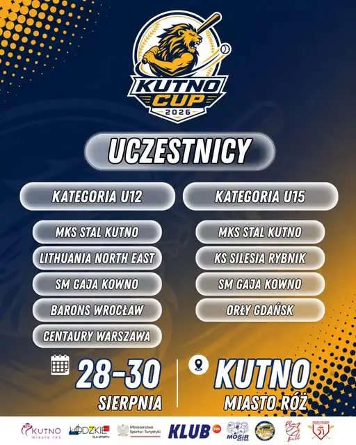 Kutno Cup 2026: Młodzi baseballiści zawalczą o puchar w Kutnie