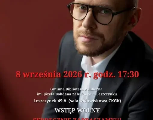 Marcel Moss w Leszczynku: spotkanie autorskie w ramach „Literackiego śledztwa”