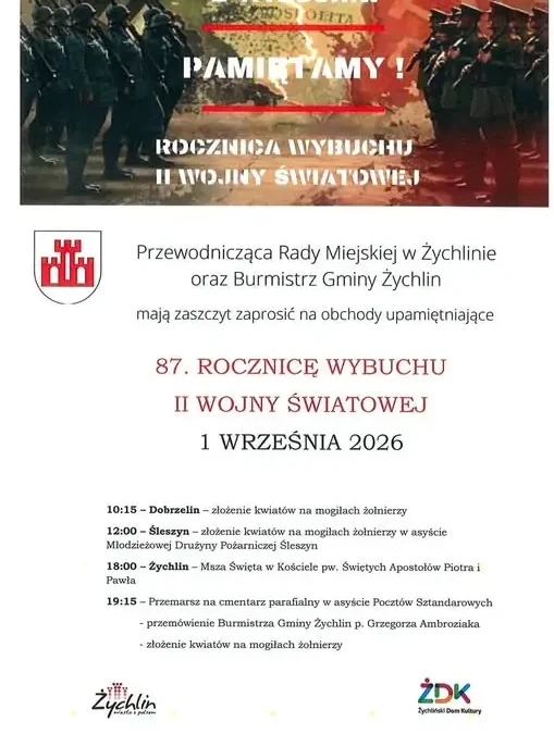 Obchody 87. rocznicy wybuchu II wojny światowej w gminie Żychlin