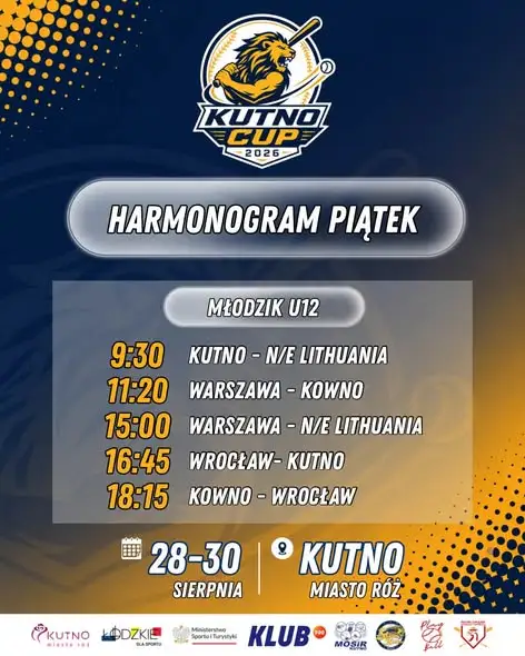 Kutno Cup 2026: Baseballowe emocje już od 28 sierpnia
