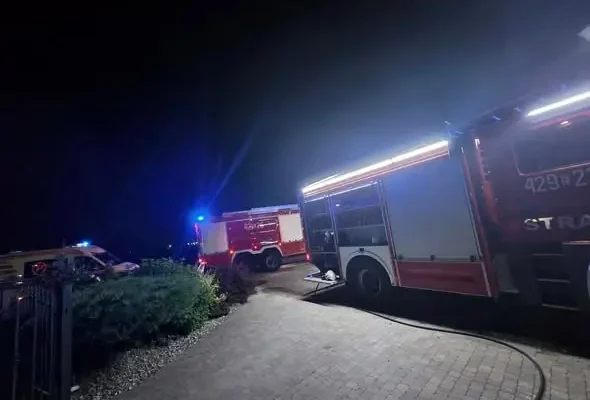 Pożar w Bielicach – interwencja strażaków z OSP Krośniewice i JRG Kutno