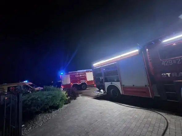 Pożar w Bielicach – interwencja strażaków z OSP Krośniewice i JRG Kutno