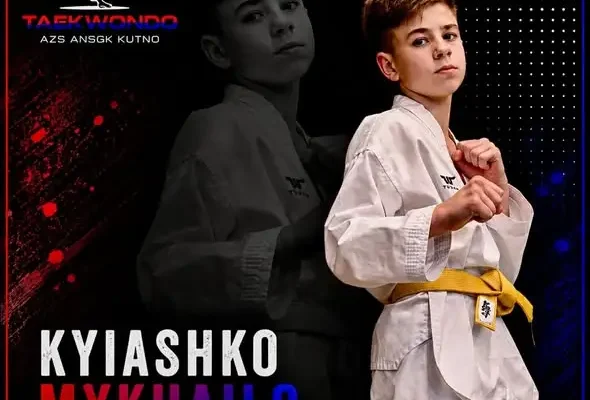 Mykhailo Kyiashko – młody talent taekwondo z Kutna, który rozwija się z każdym treningiem