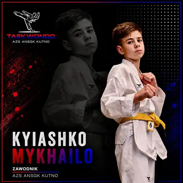 Mykhailo Kyiashko – młody talent taekwondo z Kutna, który rozwija się z każdym treningiem