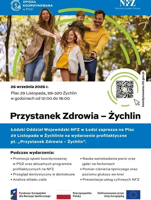 Przystanek Zdrowia w Żychlinie – bezpłatne badania i porady już 26 września