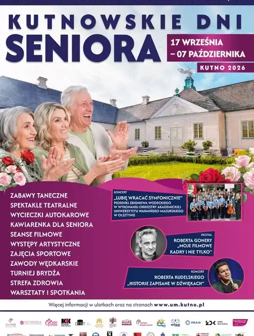 Kutnowskie Dni Seniora 2026: trzy tygodnie atrakcji dla najstarszych mieszkańców