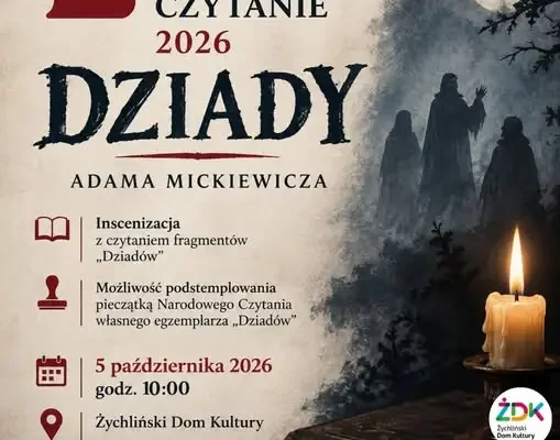 Narodowe Czytanie „Dziadów” w Żychlinie – mistyczna podróż z Mickiewiczem