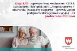 KNF zaprasza seniorów na bezpłatne webinarium o bezpieczeństwie w sieci