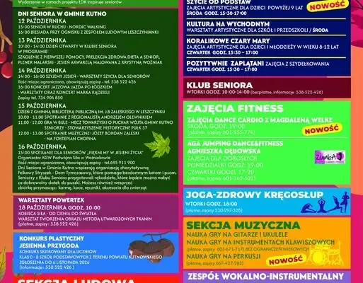 Październik pełen kultury w Gminie Kutno – sprawdź kalendarz Centrum Kultury