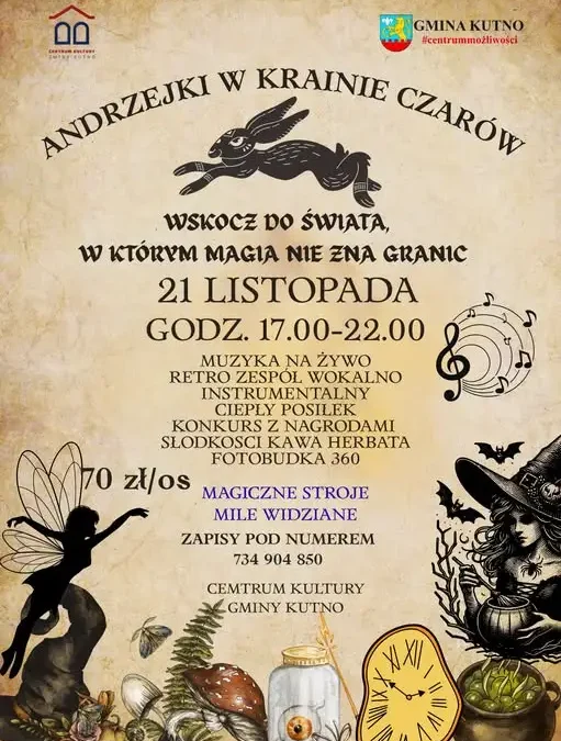 Andrzejki w Krainie Czarów – magiczny wieczór w Centrum Kultury Gminy Kutno