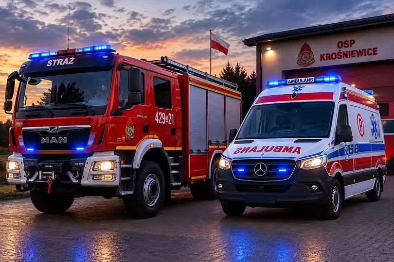 Interwencja OSP Krośniewice: pomoc Zespołowi Ratownictwa Medycznego w Jankowicach