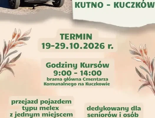 Elektryczny meleks dowiezie seniorów na cmentarz w Kuczkowie
