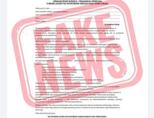 Fałszywe wpisy o oświadczeniach dla rodziców. Szkoła wyjaśnia procedurę alarmową