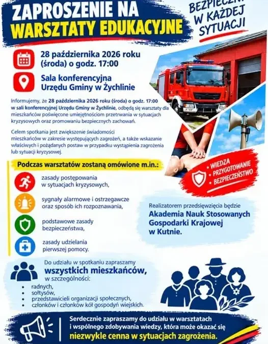 Warsztaty edukacyjne w Żychlinie – bezpieczeństwo i pierwsza pomoc