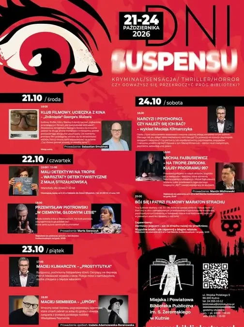 Dni Suspensu w Kutnie – kryminalne zagadki w bibliotece